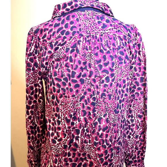 Lilly Pulitzer Davie Hollyhock Gigi Giraffe Print Dress Pink Purple No Belt - Picture 6 of 7